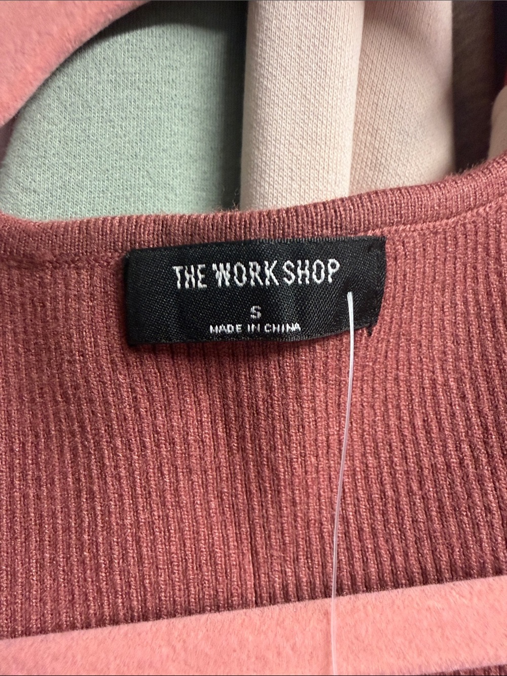 The Workshop Women's Rose Ribbed Square-Neck Tank - Picture 3 of 3